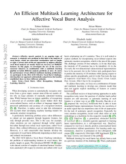 An Efficient Multitask Learning Architecture for Affective Vocal Burst
  Analysis