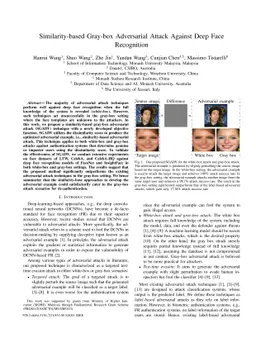 Similarity-based Gray-box Adversarial Attack Against Deep Face
  Recognition
