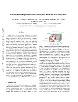 Boosting Video Representation Learning with Multi-Faceted Integration