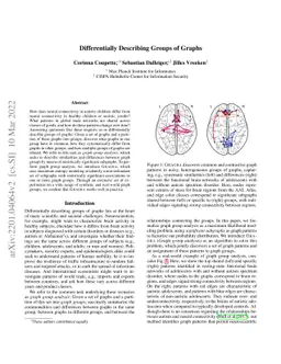 Differentially Describing Groups of Graphs