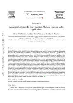 Systematic Literature Review: Quantum Machine Learning and its
  applications
