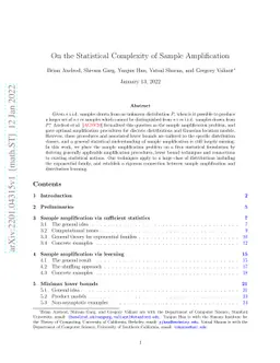 On the Statistical Complexity of Sample Amplification