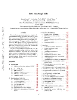 Diffix Elm: Simple Diffix