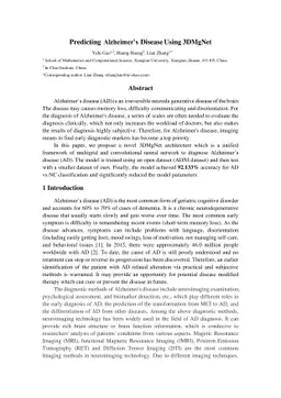Predicting Alzheimer's Disease Using 3DMgNet