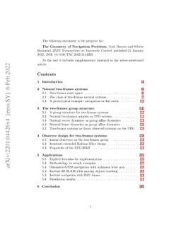 The Geometry of Navigation Problems