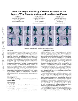Real-Time Style Modelling of Human Locomotion via Feature-Wise
  Transformations and Local Motion Phases