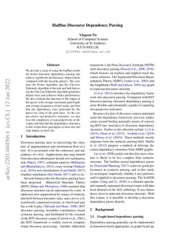 Biaffine Discourse Dependency Parsing