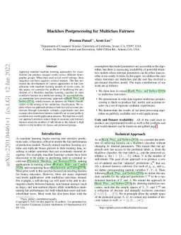 Blackbox Post-Processing for Multiclass Fairness