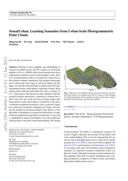 SensatUrban: Learning Semantics from Urban-Scale Photogrammetric Point
  Clouds