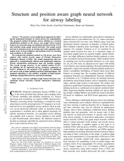 Structure and position-aware graph neural network for airway labeling