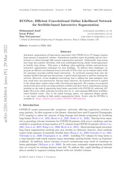 ECONet: Efficient Convolutional Online Likelihood Network for
  Scribble-based Interactive Segmentation