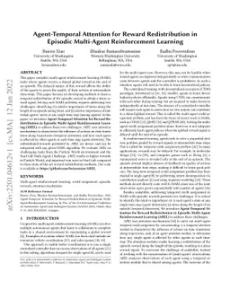 Agent-Temporal Attention for Reward Redistribution in Episodic
  Multi-Agent Reinforcement Learning