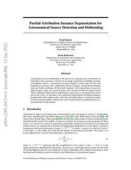 Partial-Attribution Instance Segmentation for Astronomical Source
  Detection and Deblending
