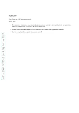 Deep clustering with fusion autoencoder