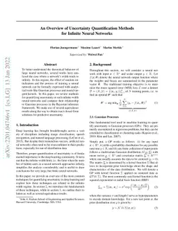 An Overview of Uncertainty Quantification Methods for Infinite Neural
  Networks