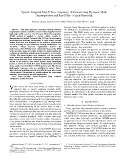 Spatial-Temporal Map Vehicle Trajectory Detection Using Dynamic Mode
  Decomposition and Res-UNet+ Neural Networks
