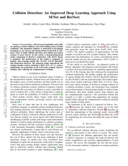 Collision Detection: An Improved Deep Learning Approach Using SENet and
  ResNext