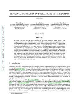 Privacy Amplification by Subsampling in Time Domain
