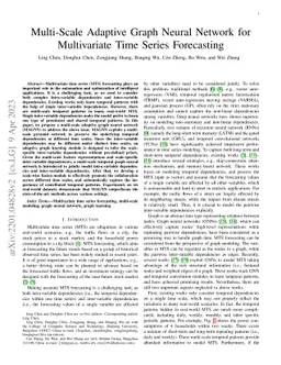 Multi-Scale Adaptive Graph Neural Network for Multivariate Time Series
  Forecasting