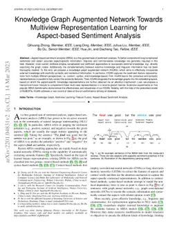 Knowledge Graph Augmented Network Towards Multiview Representation
  Learning for Aspect-based Sentiment Analysis