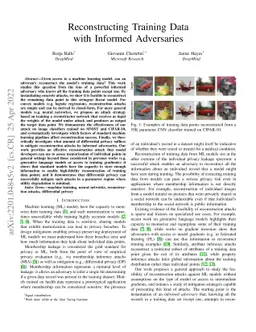 Reconstructing Training Data with Informed Adversaries