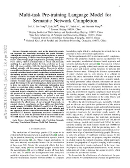 Multi-task Pre-training Language Model for Semantic Network Completion