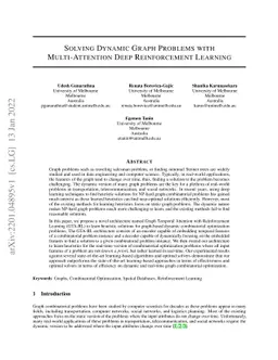 Solving Dynamic Graph Problems with Multi-Attention Deep Reinforcement
  Learning