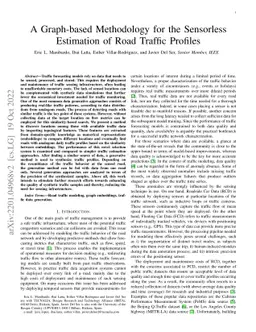 A Graph-based Methodology for the Sensorless Estimation of Road Traffic
  Profiles