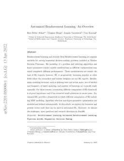 Automated Reinforcement Learning: An Overview