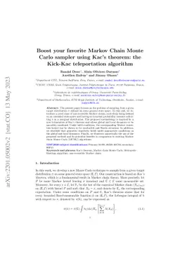 Boost your favorite Markov Chain Monte Carlo sampler using Kac's
  theorem: the Kick-Kac teleportation algorithm