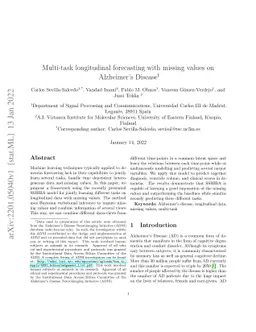 Multi-task longitudinal forecasting with missing values on Alzheimer's
  Disease
