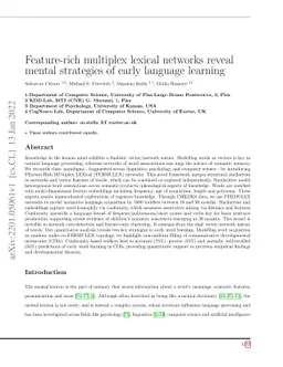 Feature-rich multiplex lexical networks reveal mental strategies of
  early language learning