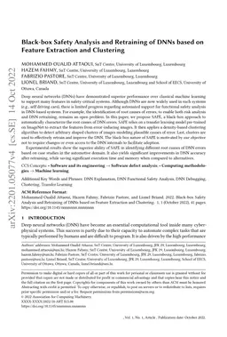 Black-box Safety Analysis and Retraining of DNNs based on Feature
  Extraction and Clustering