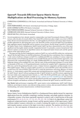 SparseP: Towards Efficient Sparse Matrix Vector Multiplication on Real
  Processing-In-Memory Systems