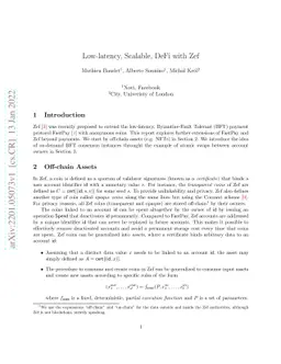 Low-latency, Scalable, DeFi with Zef