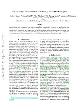 NorDiaChange: Diachronic Semantic Change Dataset for Norwegian