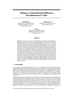 Making a (Counterfactual) Difference One Rationale at a Time