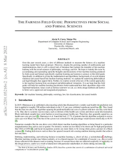 The Fairness Field Guide: Perspectives from Social and Formal Sciences