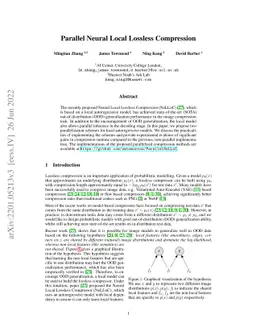 Parallel Neural Local Lossless Compression