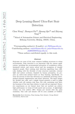 Deep Leaning-Based Ultra-Fast Stair Detection