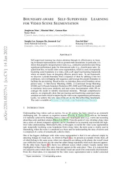 Boundary-aware Self-supervised Learning for Video Scene Segmentation