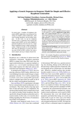 Applying a Generic Sequence-to-Sequence Model for Simple and Effective
  Keyphrase Generation