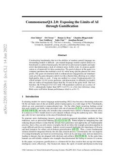 CommonsenseQA 2.0: Exposing the Limits of AI through Gamification