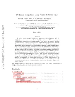 De Rham compatible Deep Neural Network FEM