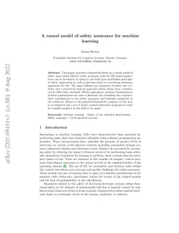 A causal model of safety assurance for machine learning
