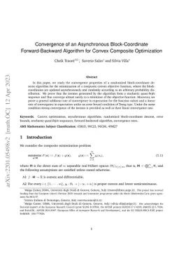 Convergence of an Asynchronous Block-Coordinate Forward-Backward
  Algorithm for Convex Composite Optimization