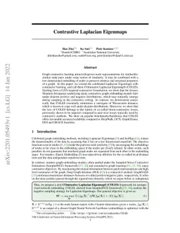 Contrastive Laplacian Eigenmaps