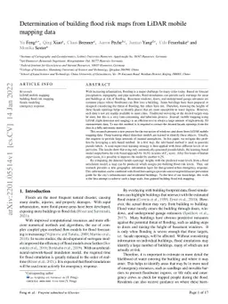 Determination of building flood risk maps from LiDAR mobile mapping data