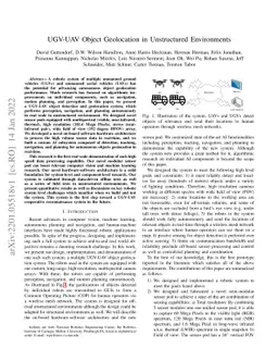 UGV-UAV Object Geolocation in Unstructured Environments