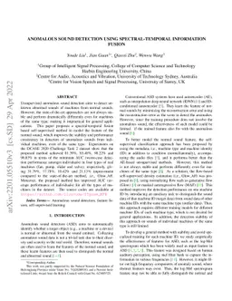 Anomalous Sound Detection using Spectral-Temporal Information Fusion